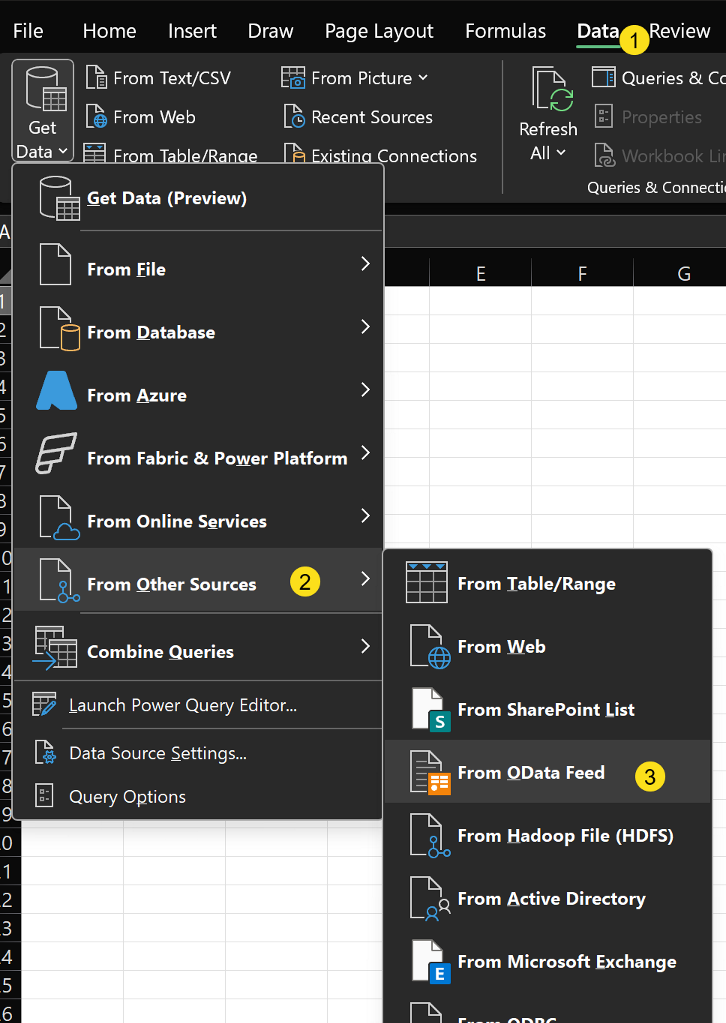 ODATA Feed for reporting